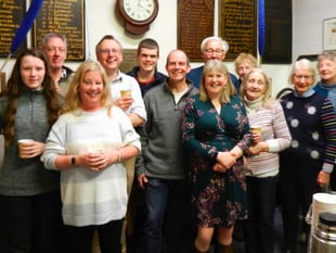 Katherine rings in the New Year for Petersfield with St Peter's pals