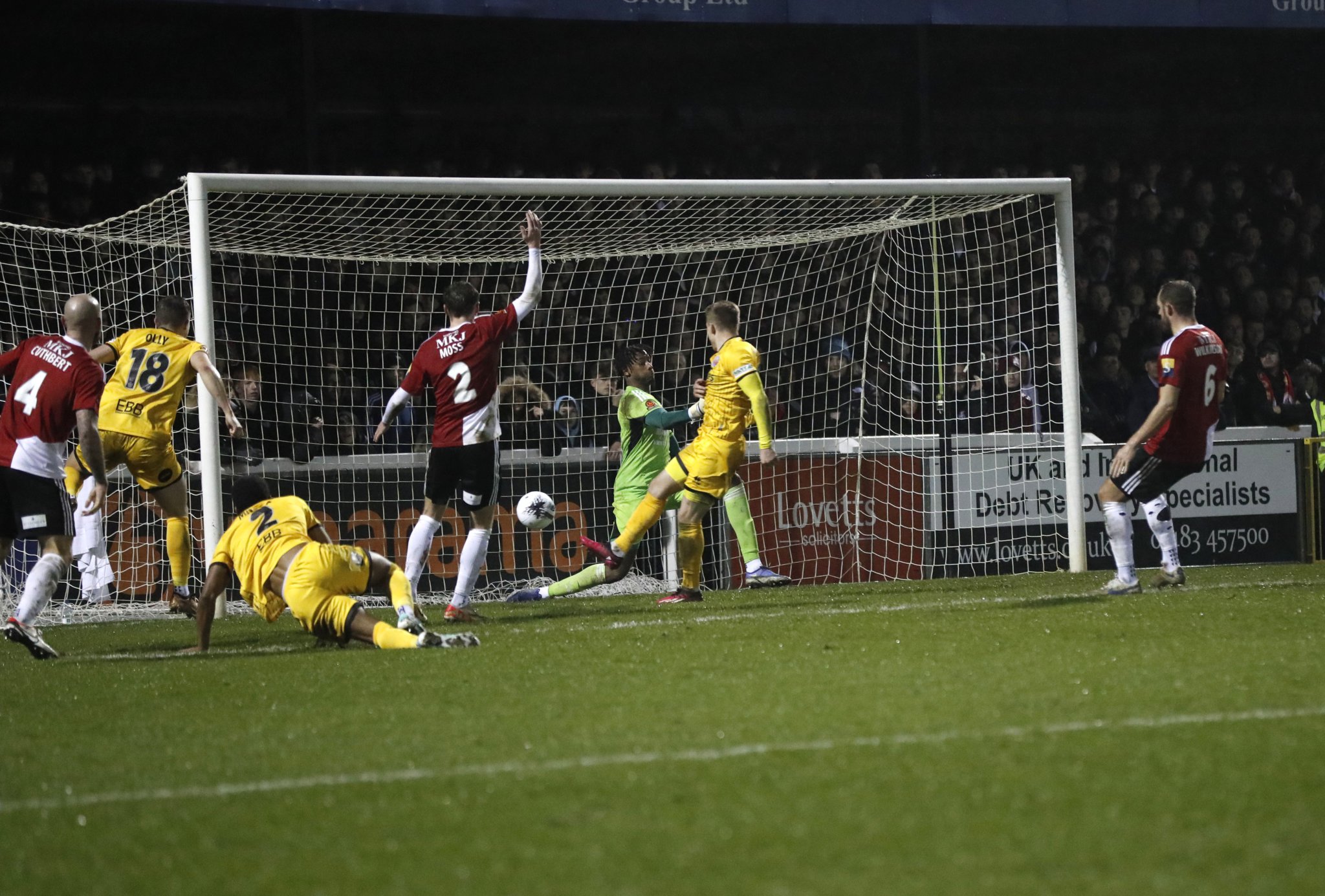 Action from Aldershot Town’s 3-2 win at Woking