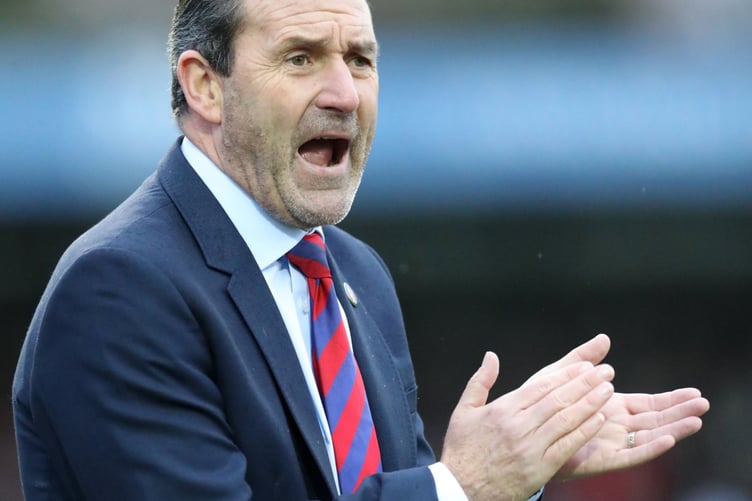 Aldershot Town manager Tommy Widdrington