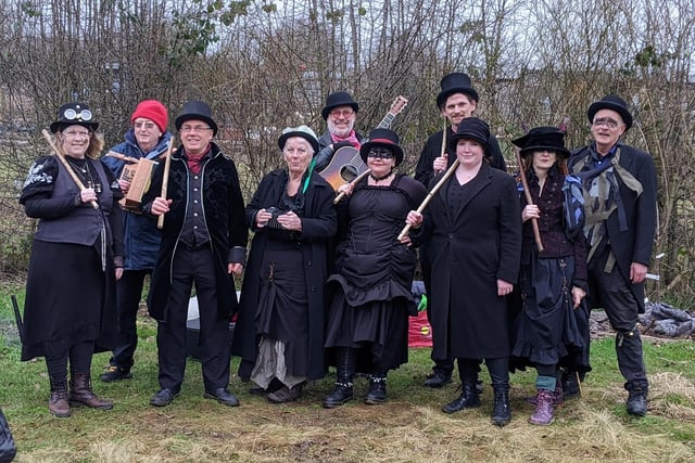 VIDEO: Wassailing draws big crowd to Petersfield Community Garden