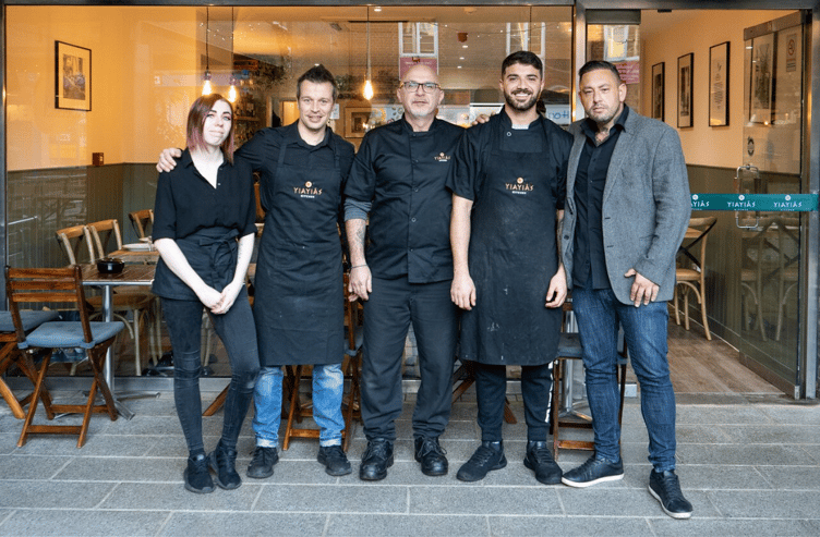 Paul Pyrgoudes, right, opened his second restaurant Yiayia's Kitchen in Winchester just before Christmas 2022