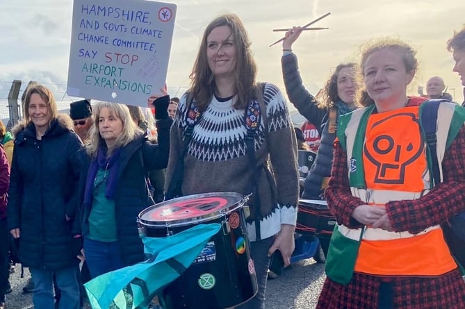 Petersfield and Liss locals joined the Extinction Rebellion march to Farnborough Airport on Saturday, January 27