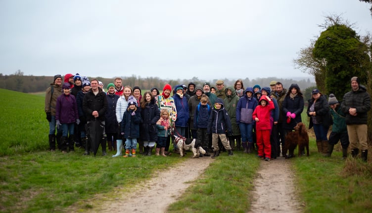 Save Neatham Down nature walk, Neatham Down, Alton, February 25th 2024.
