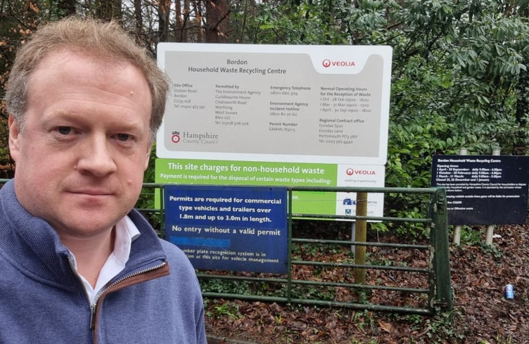 Parliamentary candidate Greg Stafford has launched a petition to save Bordon tip