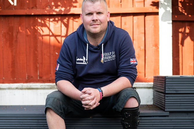 Tony Williams, a former Army medic, was shot multiple times on active service. He was supported by Help for Heroes with a leg brace, which would have been funded through the VMF had it been running. Tony says this has transformed his life – he got married last year, can now play football with his girls, and has lost more than two stone.