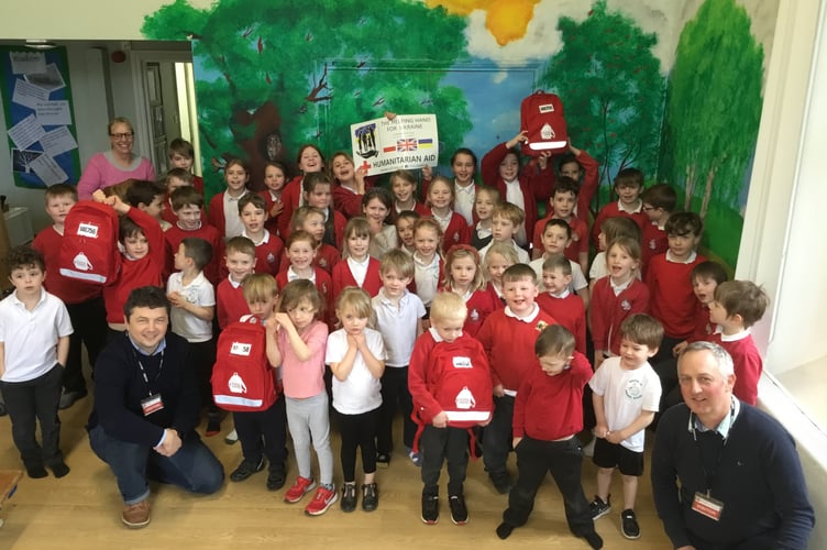 Binsted students excited to do their part for children in Ukraine.