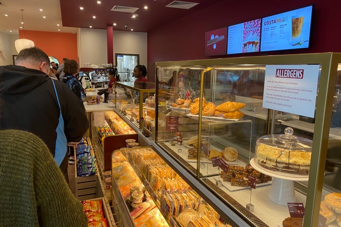 Costa Coffee bakery option in Alton