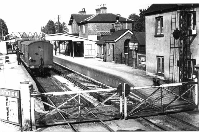 A 1937 photograph of Liss Station