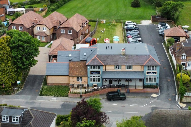 The Binsted Inn as seen from the air