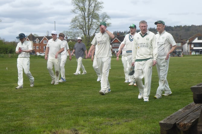 Waverley leave the field at Shalford