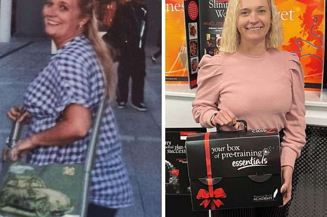 Alton single mum Carol Shearman before and after her Slimming World journey