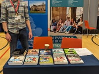 Students visit college higher education and employment fair