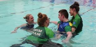 Swimming star visits Treloar's