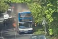 Driver and passengers escape after bus catches fire on Bordon road