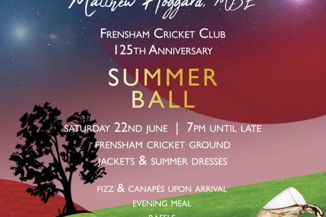Frensham Cricket Club is holding a summer ball to celebrate its 125th anniversary
