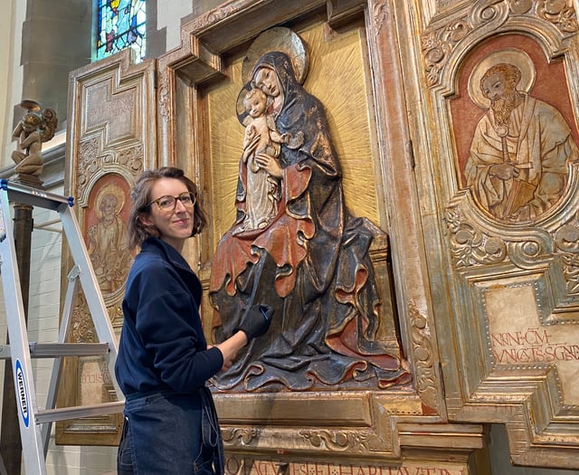 Mum's the word as church centrepiece is restored