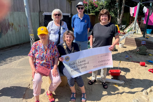 Raising money is child's play as Lions hand over £1k cheque