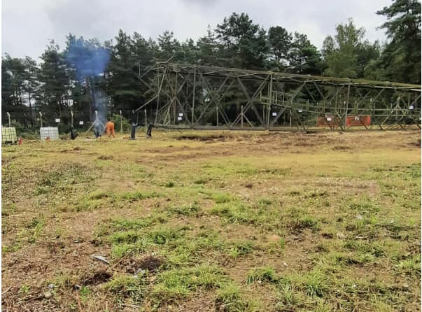 Timber! Transmission over as tower comes down