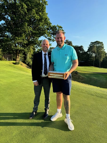 Blackmoor Golf Club member Sam Parsons (right) won this year's club championship