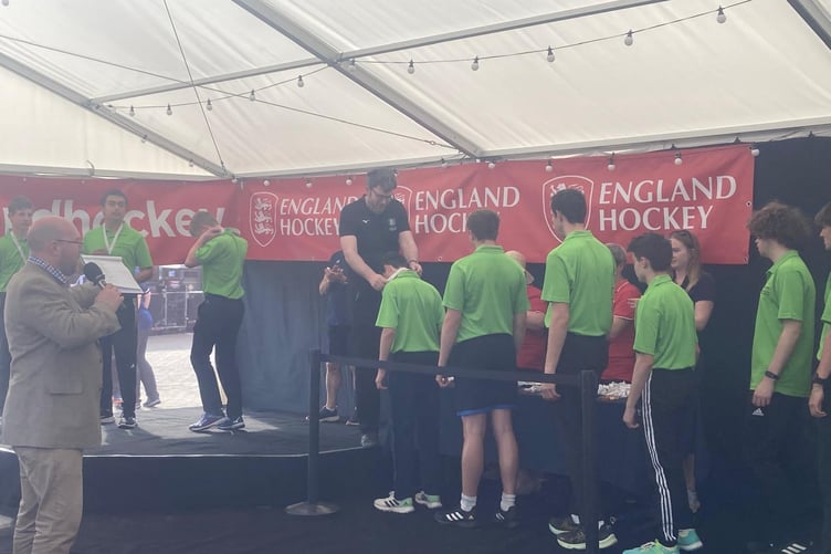 Ruari Watt receives his medal