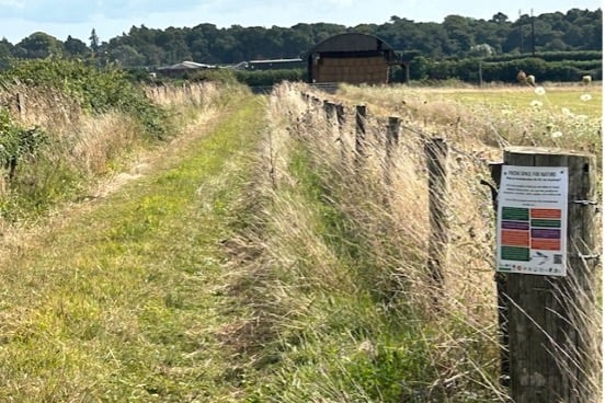 One of the signs at Lydling Farm