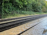 Rail services to Guildford suspended due to flooding at Ash