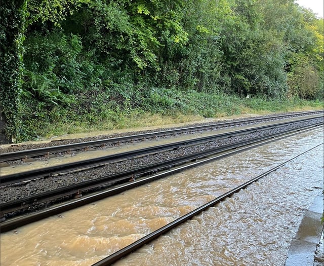 Rail services to Guildford suspended due to flooding at Ash