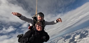 Great leap forward as volunteers skydive for canine charity