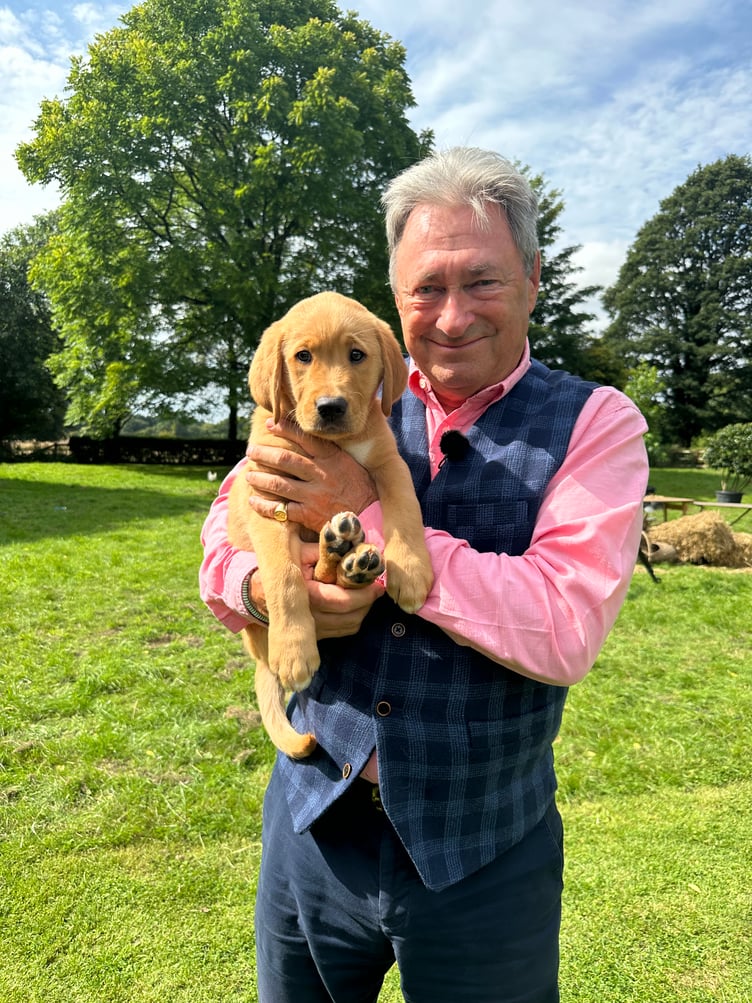 Guide dog puppy Titch and Alan Titchmarsh