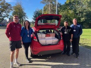 Alton Rotary Club given 168 shoe boxes full of Christmas gifts