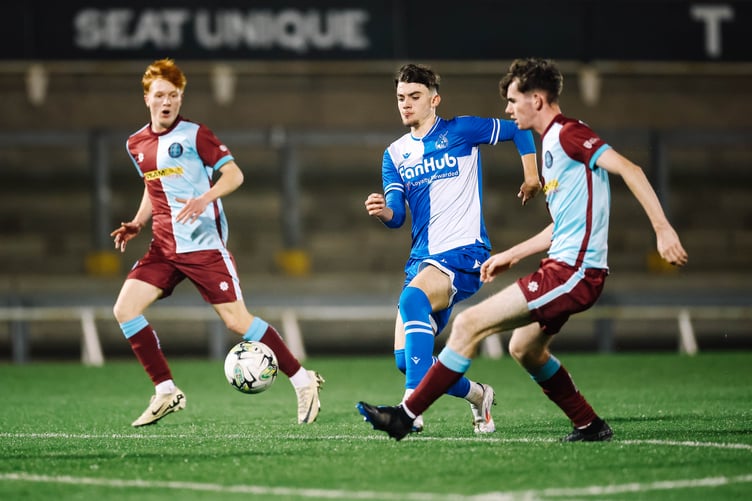 Action from Badshot Lea's 3-1 defeat at Bristol Rovers in the Emirates FA Youth Cup first round (Photo: Will Cooper/Bristol Rovers)