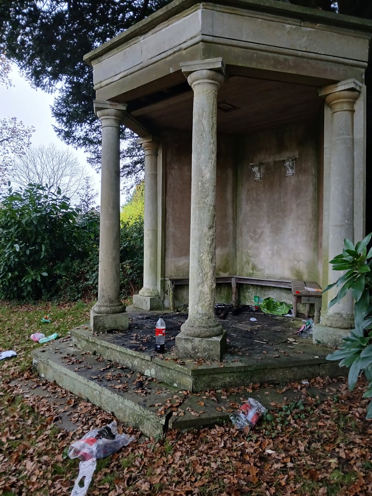 Vandals damage Haslemere Museum's gazebo