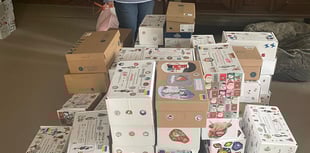 Shoe boxes of Christmas presents on way to Ukraine
