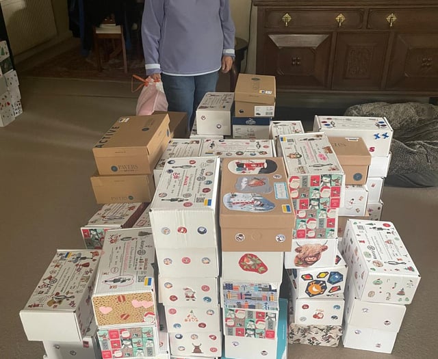Shoe boxes of Christmas presents on way to Ukraine
