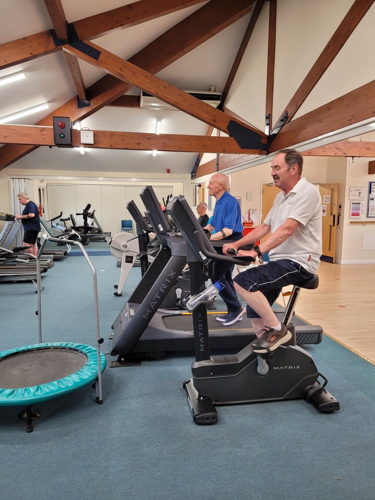 New gymnasium equipment at Cardiac Rehab, Alton, November 2024.