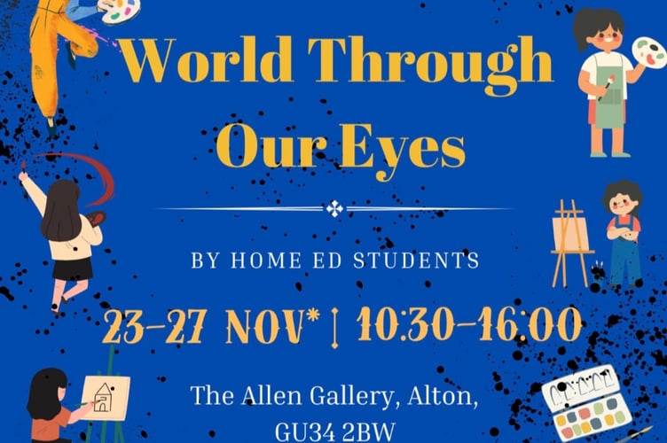 The World Through Our Eyes art exhibition poster, November 23rd-27th 2024.