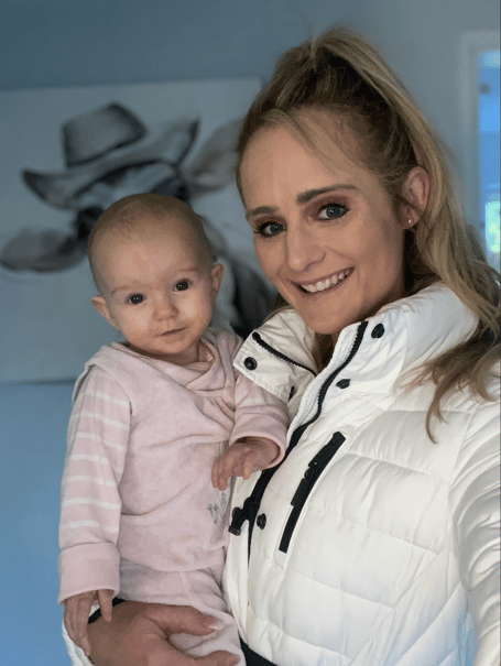 Katie Edbrook and her daughter Tiggy, Lower Froyle, November 21st 2024.