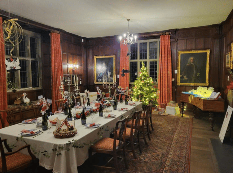 Dining room, Chawton House, December 2024.