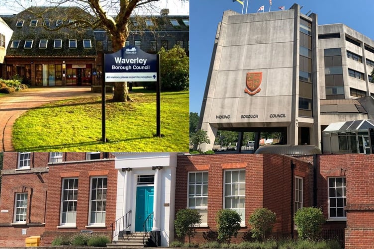 Waverley, Woking and Guildford Borough Councils
