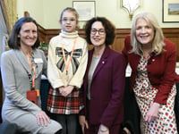 Bentley girl in parliament to champion organ donation campaign