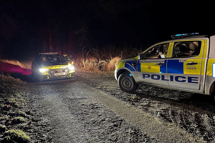 Police patrols in rural Hampshire.