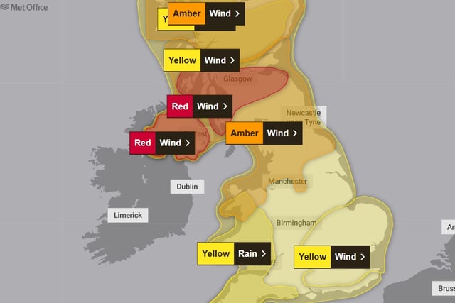WATCH: Five days of weather warnings as Storm Eowyn hits the UK