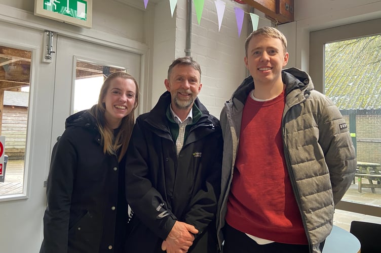 Tim Speller with his children Lizzy and Joe