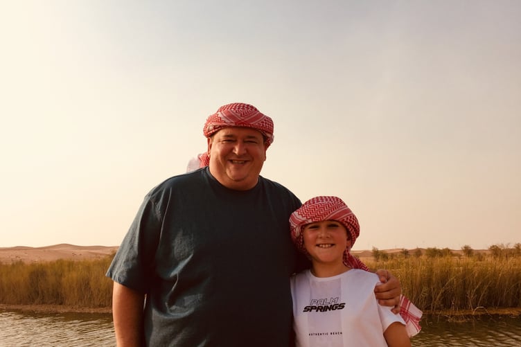 Phil Morris with son Orson. Photo released February 5 2024. See SWNS story  SWCCsleave. A grief-stricken widow has slammed a private healthcare firm which she says made a catalogue of errors in the leadup to her husbands tragic death.  In December 2021, lecturer and writer Phil Morris, 48, was admitted into St Anthonys Hospital in Surrey  owned by private healthcare provider Spire  for a planned gastric sleeve operation.  This was supposed to be life changing for the dad-of-one, who had Type 2 diabetes and had always struggled with his weight.  However, just days after the £14,000 surgery, Phil died from a lack of oxygen  which his wife Dana and son Orson blame on the appalling care they say he received from those at Spire.