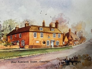 Jane Austen's home captured by watercolour artist