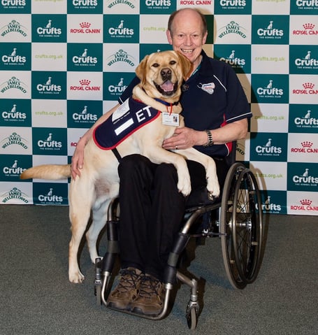 Allen and ET (Endal the third) at a previous Crufts show
