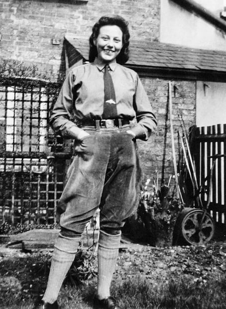 Monica Gudge in her Land Girl uniform, image credit: Rural Life Living Museum.