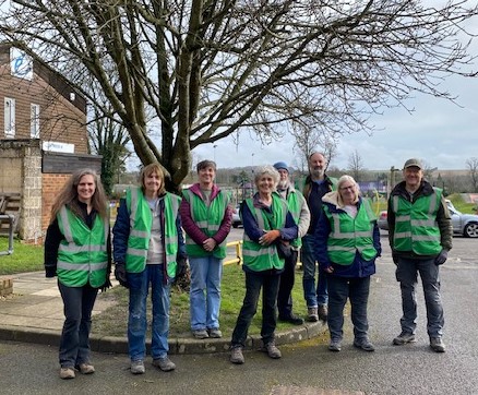 Fruit tree distribution volunteers from the Alton Climate Action Network, February 22nd 2025.