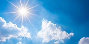 Sunny weather today with patchy rain tomorrow