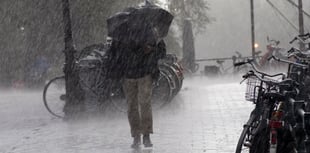 Heavy rain today and patchy showers tomorrow